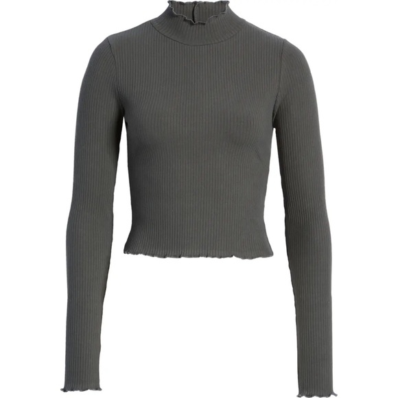 NWT Good American Mock Neck Rib Top Ink Color Size 6 (3XL) - Picture 1 of 7